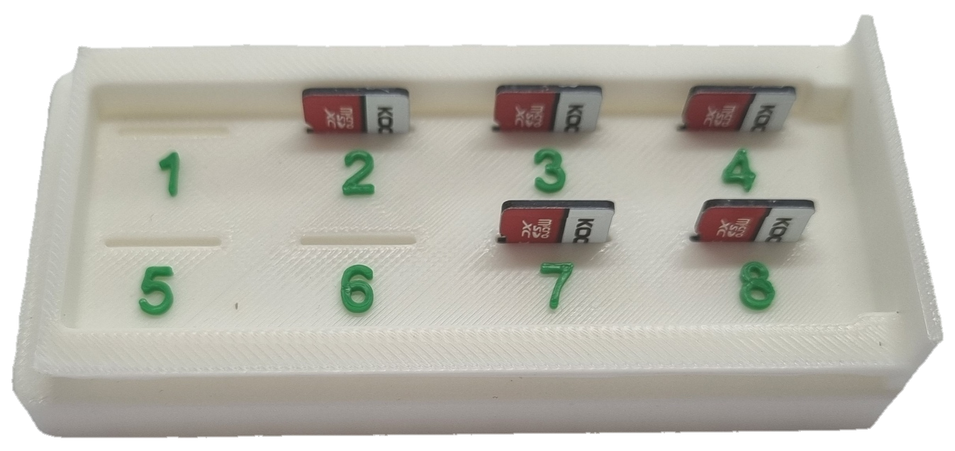 2 Pack MicroSD Card Case – 8 Slot Sliding Lid Organiser